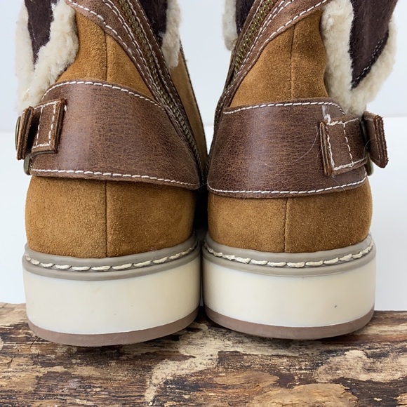 🆕White Mountain Caramel Fur Suede Leather Boots - Picture 9 of 15